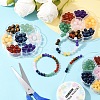 56Pcs 7 Styles Natural Green Aventurine & Lapis Lazuli & Rose Quartz & Carnelian & Tiger Eye &  Malaysia Jade & Yellow Jade Round Beads G-YW0002-61A-5