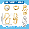 10Pcs 2 Colors 999 Fine Silver S Clasps STAS-PH0006-24-2