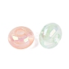 UV Plating Transparent Acrylic European Beads OACR-Q204-13-2