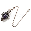 Natural Amethyst Dowsing Pendulum Big Pendants G-H293-01R-07-2