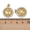 Brass Micro Pave Cubic Zirconia Pendants KK-I358-068G-02-3