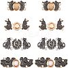 8 Sets 4 Style Alloy Enamel Adjustment Waist Tightener Buckle Buttons FIND-NB0002-69-1