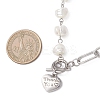 201 Stainless Steel Thank You Heart Pendant Necklaces NJEW-JN05704-3