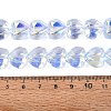 Electroplate Transparent Glass Beads Strands EGLA-N056-01A-02-4