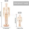 2Pcs 2 Style Unfinished Wooden Pine Movable Joint Family Model DIY-OC0008-36-2