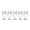 Flower Brass Micro Pave Clear Cubic Zirconia Cuff Ring Settings KK-T076-70P-4