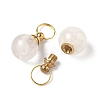 Natural Rose Quartz Openable Perfume Bottle Pendants G-A026-02B-01-2