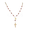 3Pcs 3 Styles Natural Carnelian & Green Aventurine & Tiger Eye Round Rosary Bead Necklaces NJEW-JN05574-3