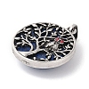 Dyed Natural Lapis Lazuli Tree of Life with Owl Pendants G-L524-15AS-05-2