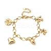 304 Stainless Steel Charm Bracelets BJEW-P368-06B-G-4