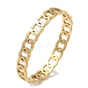 304 Stainless Steel Ring Link Chain Hinged Cuff Bangles SA-CBAB92B-02G-2