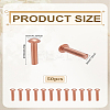 50Pcs Copper Solid Rivet Fasteners KK-LP0004-83B-2