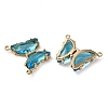Brass Pave Faceted Glass Connector Charms FIND-Z020-03C-2