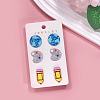 3 Pairs Acrylic Stud Earrings WG3A341-01-1