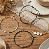 4Pcs 4 Styles Glass Seed Bead Stretch Bracelet Set FG0392-2-4