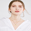 1Pc Brass Chain & 304 Stainless Steel Letter Pendant Necklaces NJEW-LP0001-35W-G-4