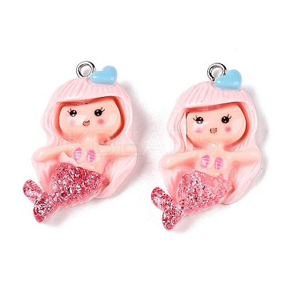Opaque Resin Pendants RESI-D055-037P-1