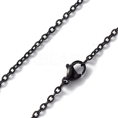 304 Stainless Steel Cable Chain Necklace for Men Women NJEW-K245-024E-1