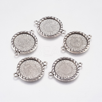 Zinc Alloy Cabochon Connector Settings PALLOY-A15774-AS-LF-1