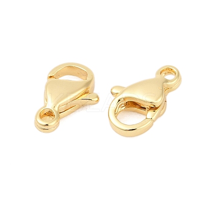 Brass Lobster Claw Clasps KK-P302-17G-1