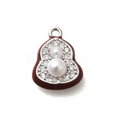 Brass Micro Pave Cubic Zirconia Charms KK-C085-21P-1