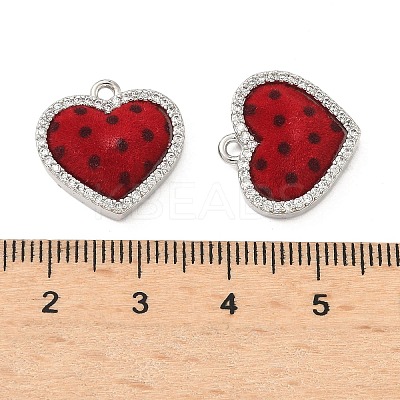 Brass Micro Pave Cubic Zirconia Pendants KK-C158-03A-P-1