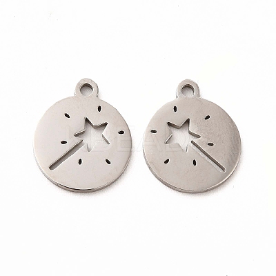 Non-Tarnish 201 Stainless Steel Charms STAS-E188-08P-1