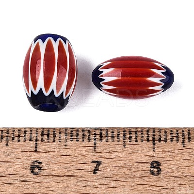 Handmade Millefiori Glass Barrel Beads LS-LA-N002-03B-1