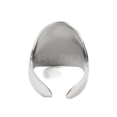 Non-Tarnish 304 Stainless Steel Open Cuff Rings LS-RJEW-C095-05P-1