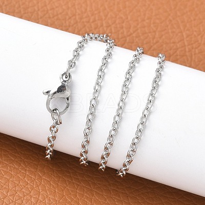 Tarnish Resistant Trendy Unisex 304 Stainless Steel Cable Chain Necklaces X-NJEW-L043-16P-1