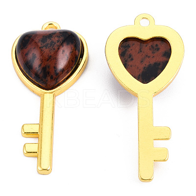 Natural Mahogany Obsidian Pendants G-N326-158-09-1