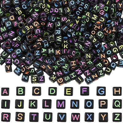 1000Pcs Opaque Acrylic Beads MACR-SC0002-43B-1