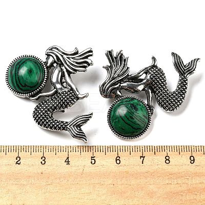 Dual-use Items Alloy Mermaid Brooch JEWB-C026-02E-AS-1