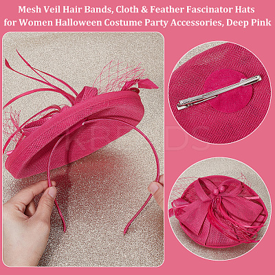 Mesh Veil Hair Bands OHAR-WH0011-63A-1