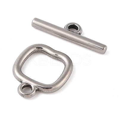 Non-Tarnish 304 Stainless Steel Toggle Clasps STAS-Q324-18P-1