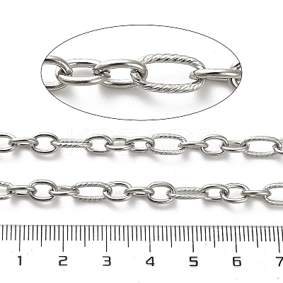 304 Stainless Steel Figaro Chains CHS-A016-19P-A-1