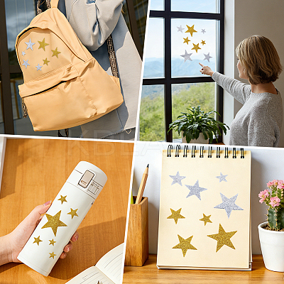 4 Bags 2 Colors EVA Self Adhesive Stickers STIC-CP0001-23-1