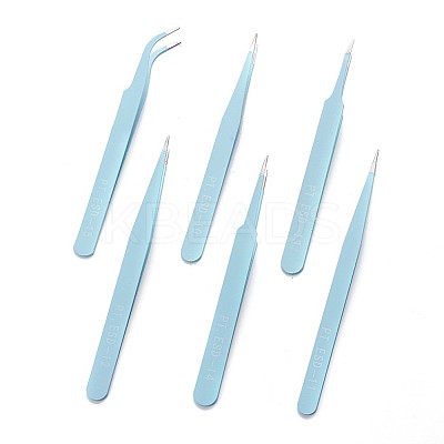 Tarnish Resistant 201 Stainless Steel Beading Tweezers Sets LS-TOOL-F006-11C-1
