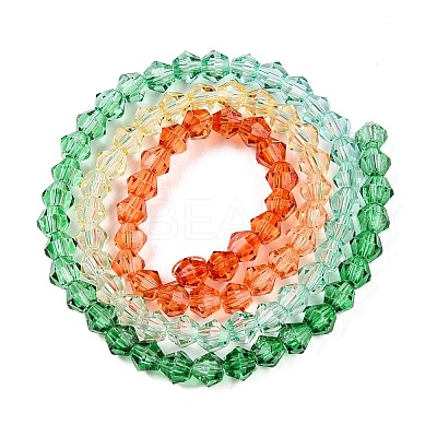 Gradient Color Baking Paint Glass Bead Strands X1-DGLA-A039-T2mm-A013-1