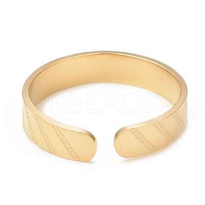 Ion Plating(IP) 304 Stainless Steel Rhombus Open Cuff Ring for Women RJEW-I096-26G-1