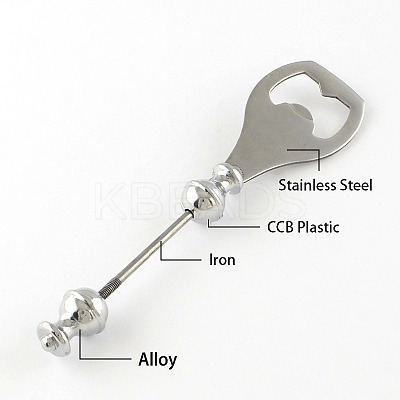 Beadable Bottle Opener LS-PALLOY-J697-05-1