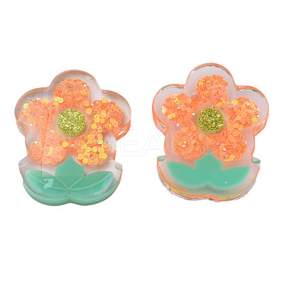 Transparent Epoxy Resin Cabochons CRES-N034-42B-1