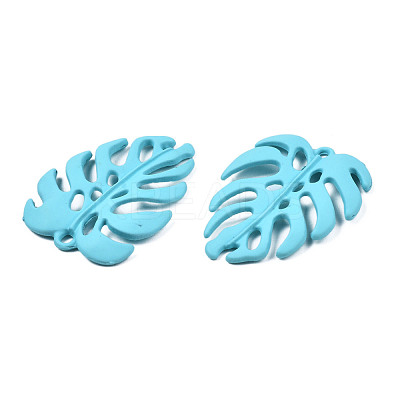 Spray Painted Alloy Pendants PALLOY-N155-114B-1