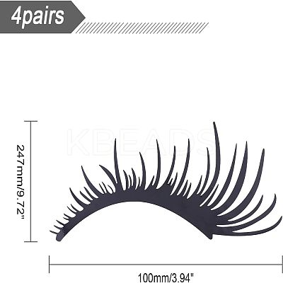 Waterproof PET Eyelashes Decoration Sticker DIY-WH0273-33-1