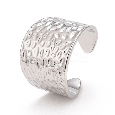 Non-Tarnish 304 Stainless Steel Open Cuff Ring LS-RJEW-C025-27P-1