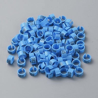 Plastic Poultry Leg Identification Bands AJEW-WH0415-99D-1