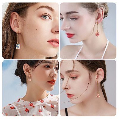 DIY Gemstone Dangle Earring Making Kits DIY-SZ0008-72-1