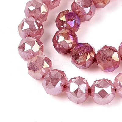 Anti-Tarnish Electroplate Glass Beads Strands GLAA-N064-6mm-03-1