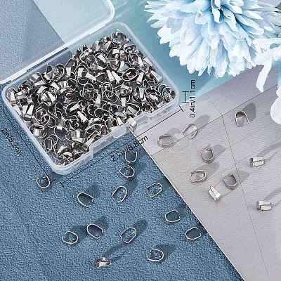 240Pcs 304 Stainless Steel Snap on Bails STAS-CN0001-18-1