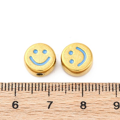 304 Stainless Steel Enamel Beads STAS-B085-08G-03-1